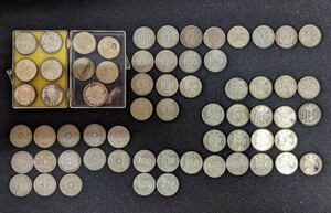 100円硬貨　64枚　鳳凰 稲穂 銀貨 記念硬貨　東京 オリンピック 五輪 古銭　昭和32年〜41年　