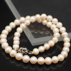 M657 淡水真珠 パール ネックレス デザイン シルバー 6月誕生石