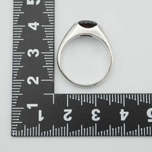 M682 ガーネット 925刻印 リング デザイン シルバー 指輪 1月誕生石 14号の画像10