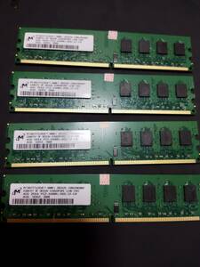 Micron マイクロン DDR2-800MHz 4GBx4　16GB　PC2-6400U 240PIN 片面16チップ AMD用 送料無料