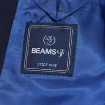 超豪華!!!ビームス最高峰「BEAMS F」×日本の匠リングヂャケット謹製 華麗な正統派ネイビーが際立つ 金釦 ブレザー ジャケット (97S) L 48_画像3