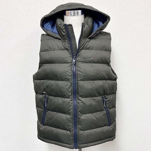 新品 わけあり TOMMY HILFIGER トミーヒルフィガー 中綿ダウンベスト 150AN614 オリーブ Ｌサイズ