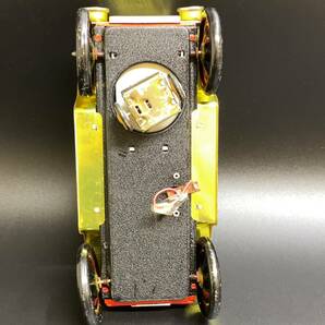 【動作品】当時物 ブリキ 玩具 消防車 頭部はソフビ クラシックカー 赤 昭和 レトロ 電池駆動 難あり ミニカーの画像7