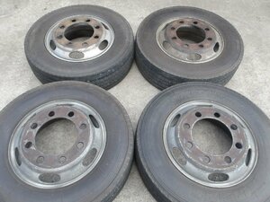 K309 245/70R19.5 夏4本セット サマータイヤ TB 136/134J 245/70-19.5 245-70-19.5 BRIDGESTONE V-STEEL RIB R225 19.5インチ鉄ホイール