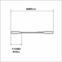 CE規格品 ナイロンベルトスリング 25mm×1m ストレート吊1T【4本セット】両端アイ型/19Б_画像8