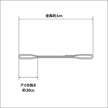 CE規格品 ベルトスリング ナイロンベルトスリング 35mm×1m ストレート吊2T【4本セット】両端アイ型/13Б_画像8