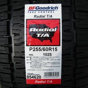 在庫あり 正規輸入品 2022年製以降 BFグッドリッチ Radial T/A P255/60R15 102S ホワイトレター 1本 BFGoodrich ラジアル 255/60R15