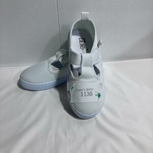* new goods unused * child on shoes indoor shoes 19 19.5cm white touch fasteners 