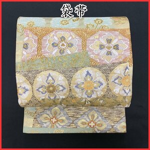 ☆きものマーチ☆袋帯 花 花菱 金糸☆美品 402my9