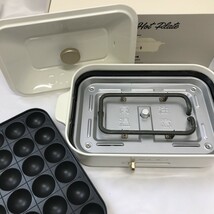 美品 BRUNO ブルーノ コンパクトホットプレート BOE021 動作確認済 付属品 たこ焼きプレート たこ焼き器 関Y0227-25_画像2