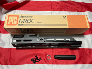 PTS kinetic SCAR MREX M-LOK Mk2 4.25インチ エクステンションレール レイル ブラック 3インチアウターバレルエクステンションピース付き