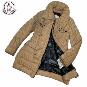 ★ 国内正規品 MONCLER モンクレール SAFRAN DOWN COAT ナイロン ダウンジャケット サフラン ジップアップ ブルゾン ベージュ 0