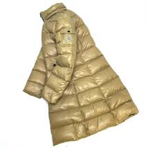 国内正規品 MONCLER モンクレール MOKA DOWN COAT ナイロン ダウンコート ジャケット モカ ジップアップ ブルゾン 0 ベージュ レディース_画像4