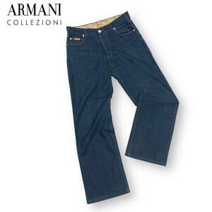 国内正規品 ARMANI COLLEZION コレツィオーニ DENIM PANTS デニムパンツ ジーンズ ロゴ ボタンフライ インディゴ 31 メンズ