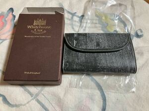 新品 ホワイトハウスコックス 三つ折 財布S7660 whitehouse cox グリーン×ハバナ