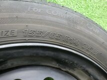 ★ バリ山!! スズキ純正 スペーシア MK42S MK32S 14インチ スチール 4.5J PCD100 4穴 BS NH100C 155/65R14 2021年 1本 [ZNo:06003276]_画像3