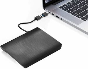 TYPE-C付き【進化バージョン USB3.0】外付け DVDドライブ 外付け DVDドライブ 外付け CD/DVD ドライブ ポータブル USB3.0 対応 DVD/CD/VCD