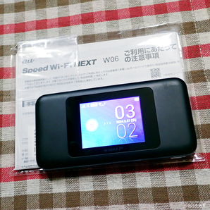 4G LTE SIMフリーモバイルルータ W06 ブラック UQ版（中古） povo・Rakuten・WiMAX 2+・格安sim（Docomo・AU・Softbank系）