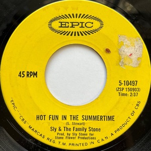 【試聴 7inch】Sly & The Family Stone / Hot Fun In The Summertime 7インチ 45 muro koco フリーソウル サバービア 