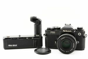 [良品] ニコン Nikon FE2 一眼レフ 35mm フィルムカメラ ブラック 黒 + Ai-s NIKKOR 50mm f/1.8 2066585