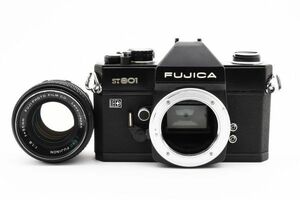 [美品] フジカ FUJICA ST801 35mm フィルムカメラ ブラック 黒 + FUJINON 50mm f/1.4 M42 2077546