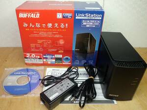 ★即決! 美品! BUFFALO バッファロー LinkStation リンクステーション NAS LS-WX2.0TL/R1 ★HDD2台付き・合計2TB ★ 正常動作品 ★