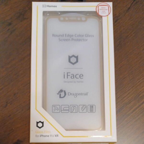 iFace iPhone11/XR 専用 ガラスフィルム 液晶保護シート ベージュ