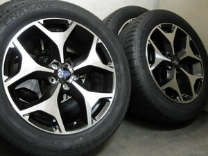 ■USED■スバル フォレスター純正18インチ＆DUNLOP 225/55R18 4本セット■SJ5/SJG■