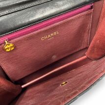 【ITJAG0ZQB534】CHANEL シャネル マトラッセ チェーン ショルダー ブラック ココマーク プッシュロック ヴィンテージ_画像7