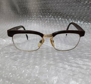 ローデンストック アーノルド 135 1/20 10K 16mm ブランド メガネ 眼鏡 ブラウン 金 RODENSTOCK 度入り 昭和レトロ 中古品 現状品 レア