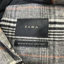 ZARA テーラードジャケット 総柄ジャケット チェック柄 バーバリーチェック パイピング 2B 上質 トルコ製 上質 ザラ【送料一律/同梱可能】J_画像10