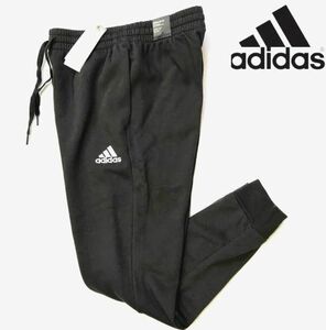 ♯C003 新品【メンズO/ウエスト83～86cm】 黒 adidas ゴルフにお勧め アディダス スウェット ジョガーパンツ テーパード フリース 裏起毛