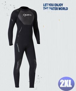 ウエットスーツ メンズ 3mm サイズ2XL ネオプレン素材 フルスーツ ダイビング サーフィン フィッシング バックジップ仕様 ウエット
