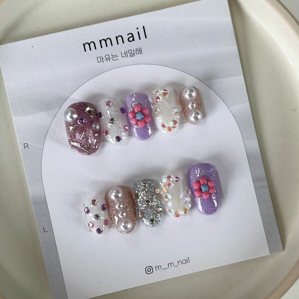 ★ キラキラピンク ★ 【mmnail】 ネイルチップオーダー