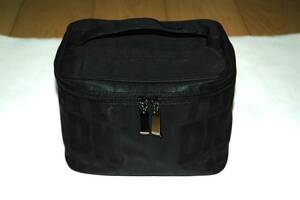 DKNY Donna Karan New York * vanity bag black Logo pattern * make-up box vanity case handbag lady's 