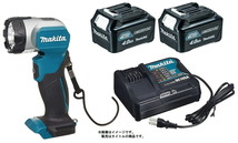 在 マキタ 充電式フラッシュライト ML105 DSMX バッテリBL1040Bx2個+充電器DC10SA付 LEDライト 10.8V対応 makita オリジナルセット品_画像1