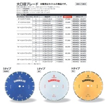 ツボ万 大口径ブレード L-12x7.5x27 シルバー コード1134303 Lタイプ 湿式用 道路切断大口径カッター 063433 。_画像2