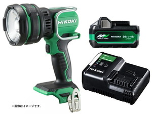 HiKOKI コードレススポットライト UB18DH(NN)+バッテリBSL36A18X+充電器UC18YDL2 14.4V/18V対応 ハイコーキ 日立 オリジナルセット品