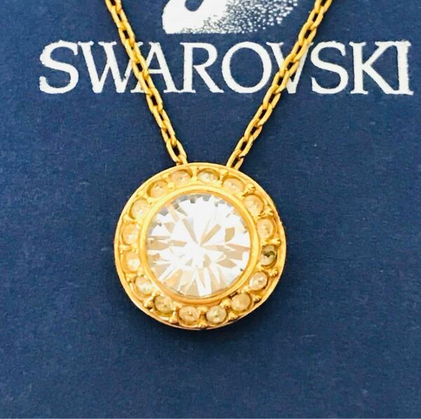 ★美品★スワロフスキー SWAROVSKI ゴールドネックレス ラインストーン