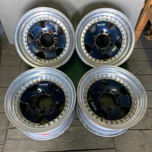 ディアフィールド Deerfieldホイール 3ピース 16インチ 16×8J OFF;+0 PCD;139.7-6H ハブ径;約110mm ガリ傷、剥がれ、錆びあり 4本 