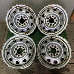 鉄ホイール マルチホイール 14インチ 14×5.5J OFF;+40 PCD;100-5H 114.3-5H ハブ径;約68mm 傷あり、錆びあり 4本 