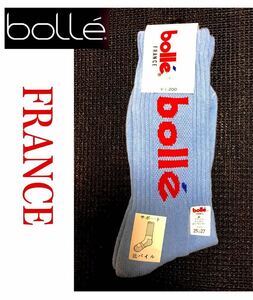 ★新品★bolle.FRANCE★スポーツソックス、定価￥1200-、サックス、サイズ 25.0～27.0