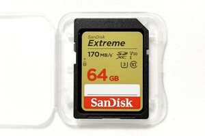 SanDisk Extreme 64GB 新パッケージ SDXCカード Class10 UHS-I U3 V30 170MB/s 