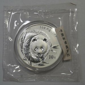 1円【未使用】 銀貨 中国 パンダ銀貨 10元 2003年 ケース入り ラベル入り 未開封 未使用/12