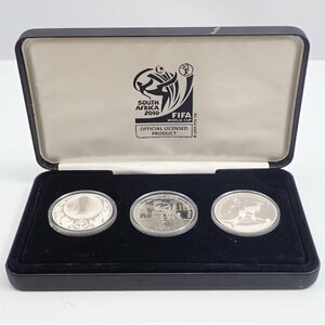 1円【美品】 FIFA WORLD CUP 2010南アフリカ大会 銀貨3種(1種SILVER刻印有)/62