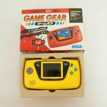 1円【一般中古】SEGA セガ/GAME GEAR ゲームギア本体、付属品多数セット/HGG-3210 YELLOW/09_画像1