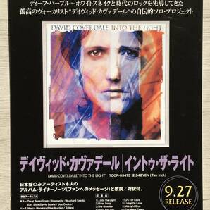 DAVID COVERDALE INTO THE LIGHT 店頭用ポップ