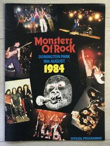 MONSTERS OF ROCK 1984 プログラム　OZZY VAN HALEN MOTLEY CRUE ACCEPT AC/DC GARY MOORE Y＆T UK製