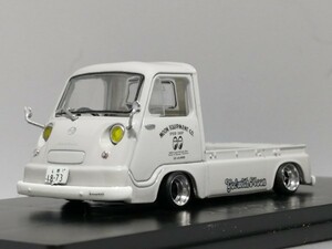  1/43 ノレブ スバル サンバー (1964) 改 アルミ 深リム ローダウン 改造 MoonEyes デカール カスタム 懐かしの商用車