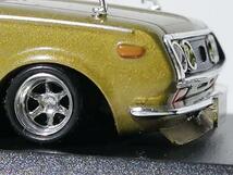 1/43 ノレブ Toyota Corona MarkⅡ (1968) 改 アルミ 深リム ローダウン 改造 コロナマークⅡ チン・リアスポ カスタム 国産名車アシェット_画像10